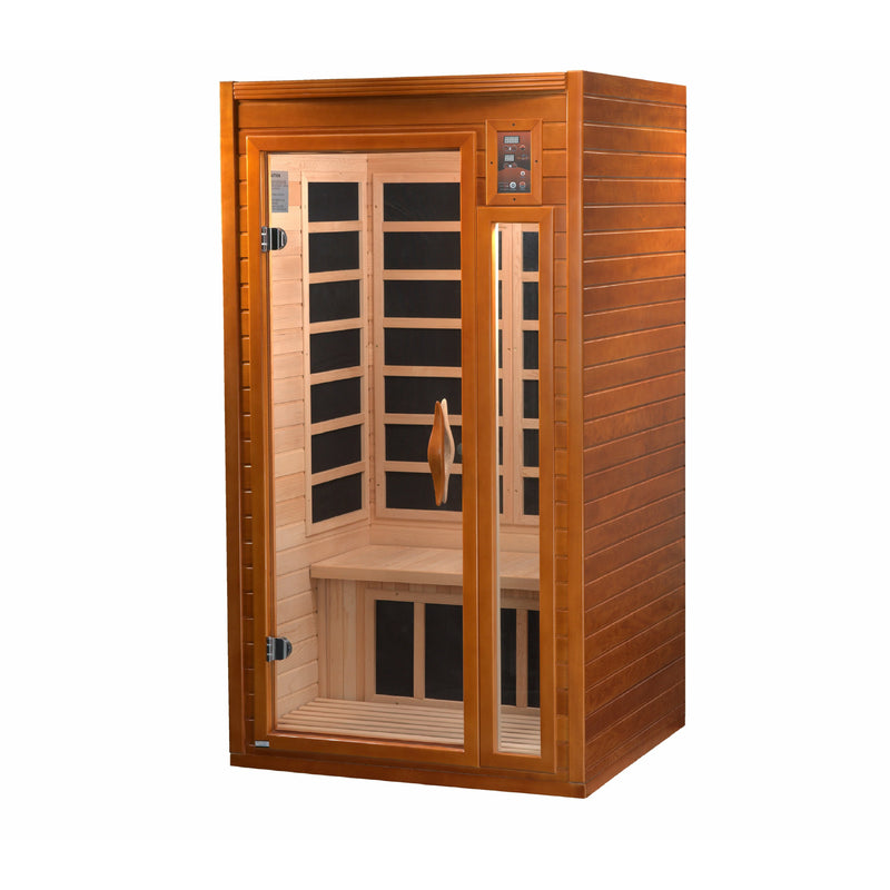 DYNAMIC SAUNAS BARCELONA 1-2-PERSON LOW EMF (UNDER 8MG) FAR INFRARED SAUNA