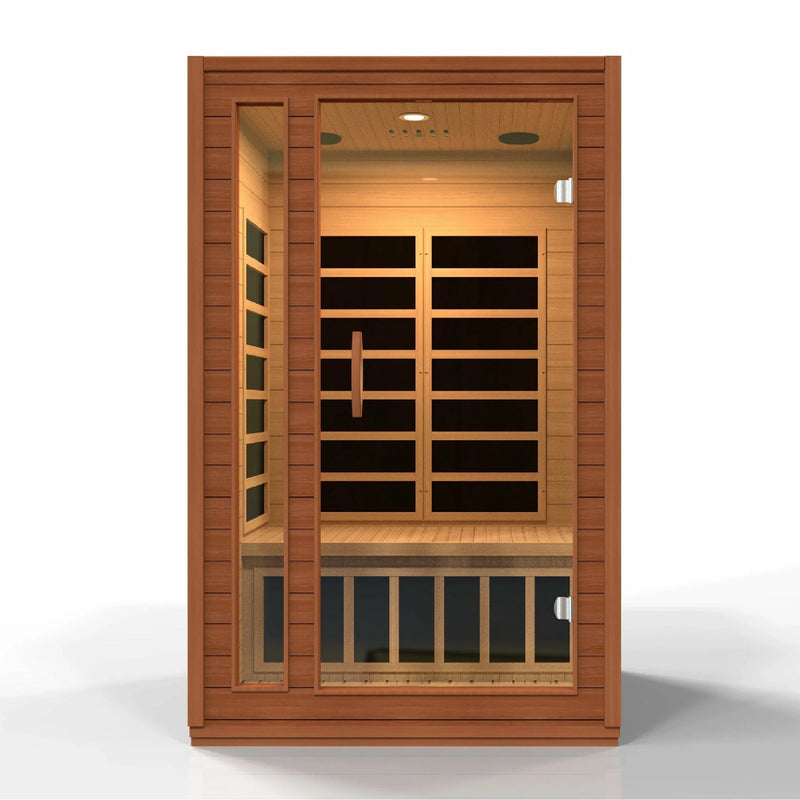 DYNAMIC SAUNAS CARDOBA 2-PERSON LOW EMF (UNDER 8MG) FAR INFRARED SAUNA (CANADIAN HEMLOCK)