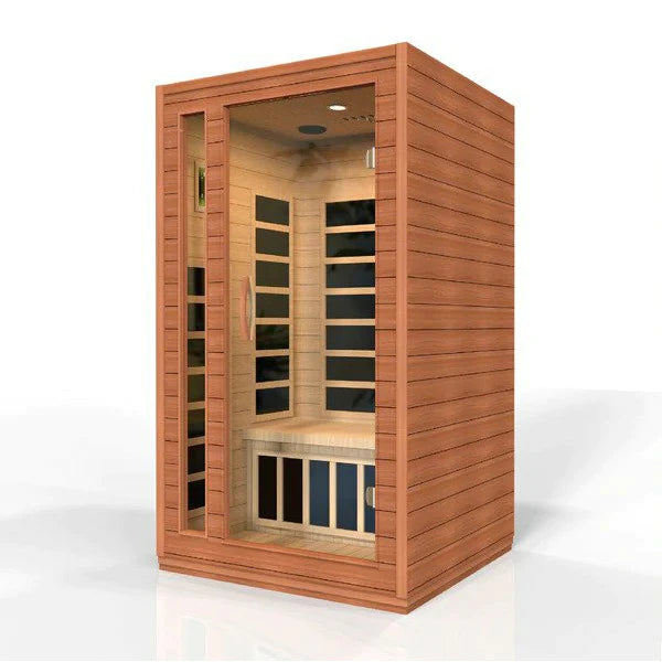 DYNAMIC SAUNAS CARDOBA 2-PERSON LOW EMF (UNDER 8MG) FAR INFRARED SAUNA (CANADIAN HEMLOCK)