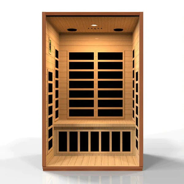 DYNAMIC SAUNAS CARDOBA 2-PERSON LOW EMF (UNDER 8MG) FAR INFRARED SAUNA (CANADIAN HEMLOCK)