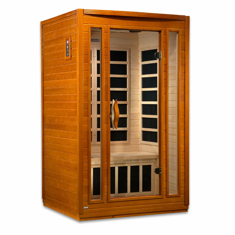 DYNAMIC SAUNAS SAN MARINO 2-PERSON LOW EMF (UNDER 8MG) FAR INFRARED SAUNA (CANADIAN HEMLOCK)