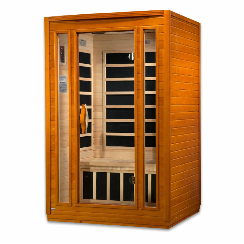 DYNAMIC SAUNAS SAN MARINO 2-PERSON LOW EMF (UNDER 8MG) FAR INFRARED SAUNA (CANADIAN HEMLOCK)