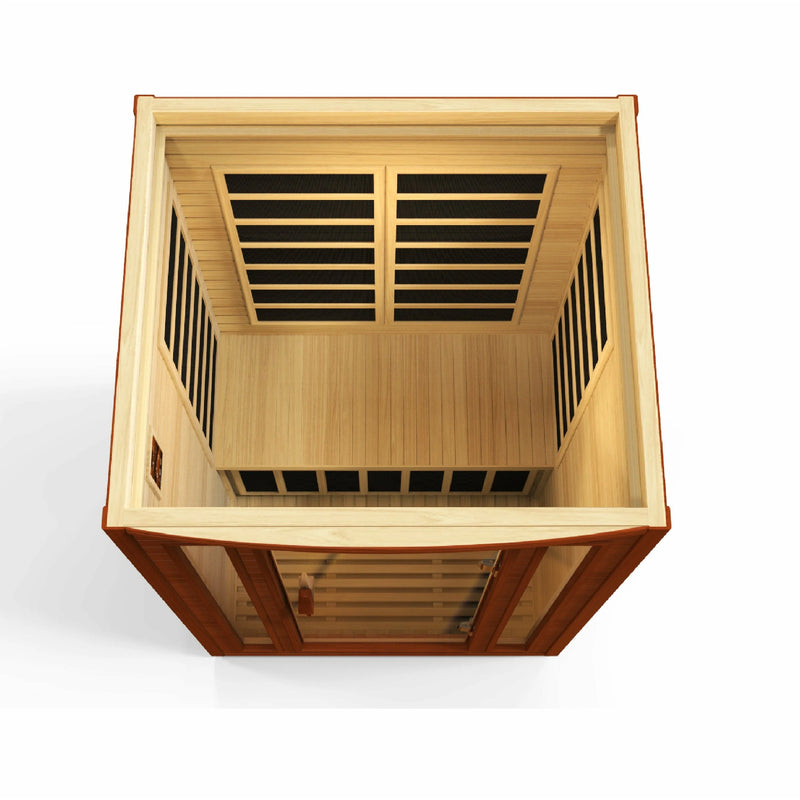 DYNAMIC SAUNAS SAN MARINO 2-PERSON LOW EMF (UNDER 8MG) FAR INFRARED SAUNA (CANADIAN HEMLOCK)