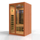 DYNAMIC SAUNAS SANTIAGO ELITE 2-PERSON ULTRA LOW EMF (UNDER 3MG) FAR INFRARED SAUNA (CANADIAN HEMLOCK)