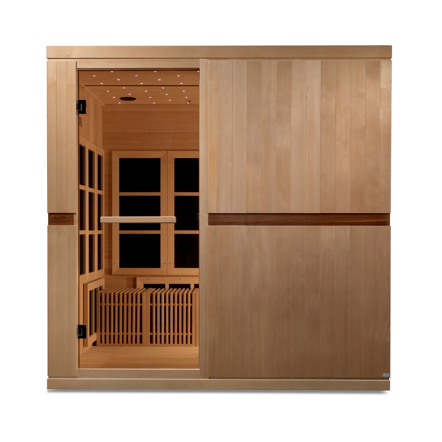 DYNAMIC SAUNAS CATALONIA 8-PERSON ULTRA LOW EMF (UNDER 3MG) FAR INFRARED SAUNA (CANADIAN HEMLOCK)