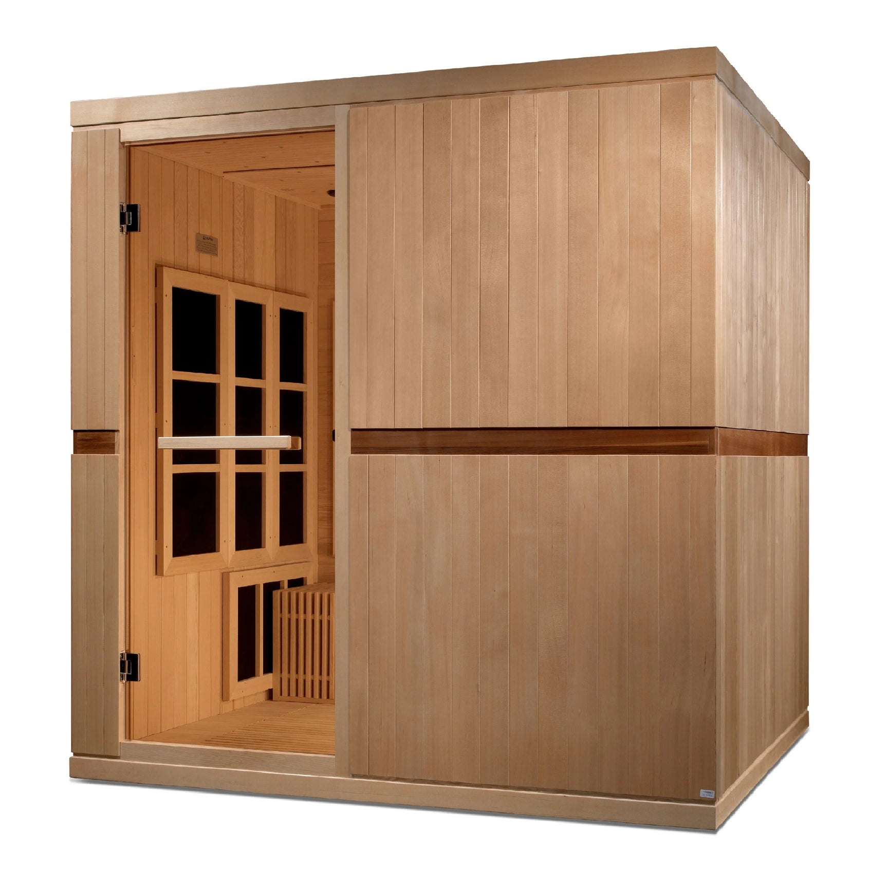 DYNAMIC SAUNAS CATALONIA 8-PERSON ULTRA LOW EMF (UNDER 3MG) FAR INFRARED SAUNA (CANADIAN HEMLOCK)