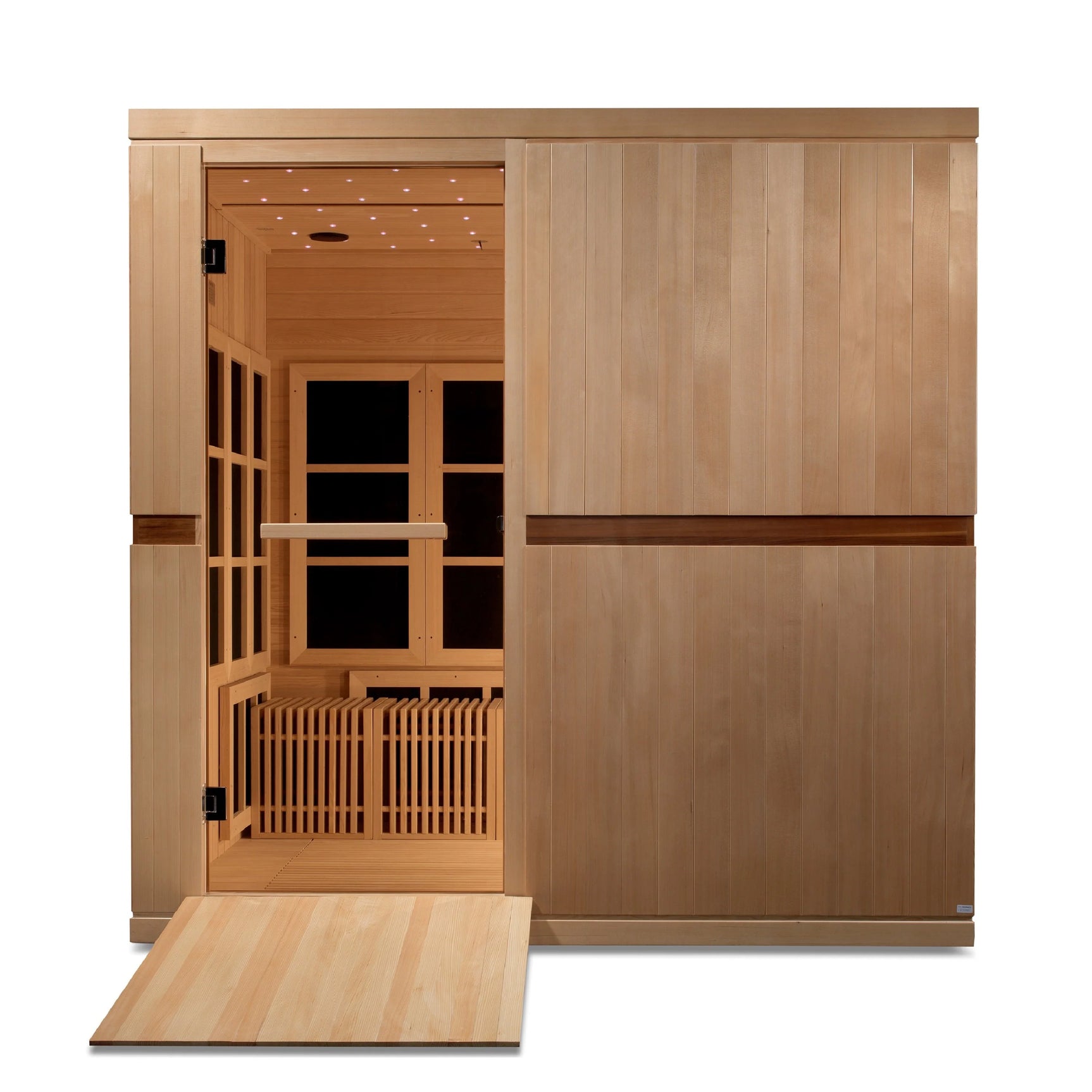 DYNAMIC SAUNAS CATALONIA 8-PERSON ULTRA LOW EMF (UNDER 3MG) FAR INFRARED SAUNA (CANADIAN HEMLOCK)