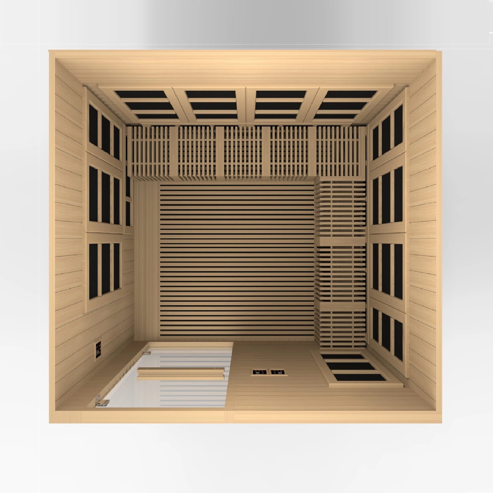 DYNAMIC SAUNAS CATALONIA 8-PERSON ULTRA LOW EMF (UNDER 3MG) FAR INFRARED SAUNA (CANADIAN HEMLOCK)