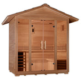 GOLDEN DESIGNS "VORARLBERG" 5 PERSON TRADITIONAL OUTDOOR SAUNA - CANADIAN HEMLOCK