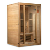 GOLDEN DESIGNS MAXXUS SEATTLE 2-PERSON LOW EMF (UNDER 8MG) FAR INFRARED SAUNA MX-J206-01