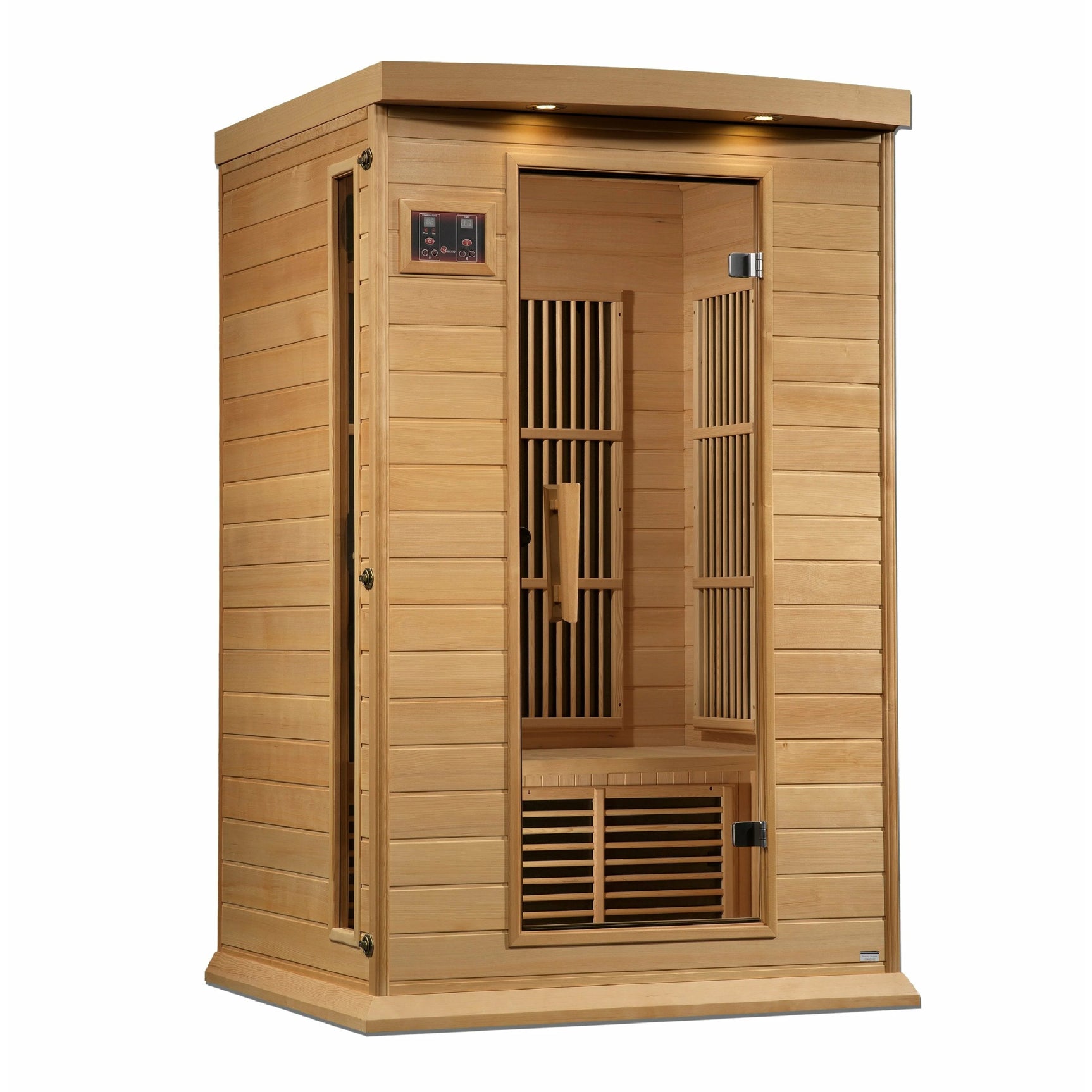 GOLDEN DESIGNS MAXXUS 2-PERSON NEAR ZERO EMF (UNDER 2MG) FAR INFRARED SAUNA