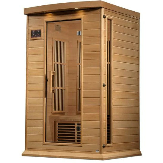 GOLDEN DESIGNS MAXXUS 2-PERSON NEAR ZERO EMF (UNDER 2MG) FAR INFRARED SAUNA